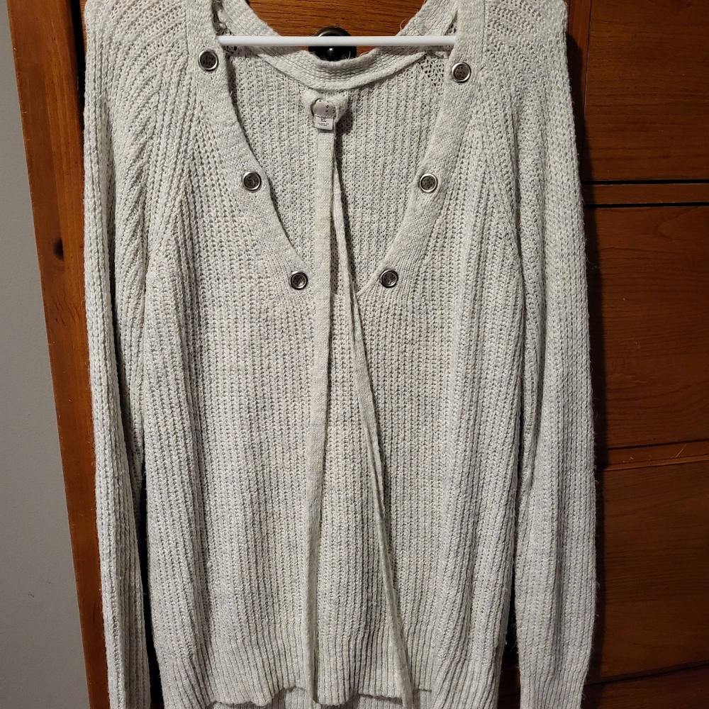 Gray a new day sweater